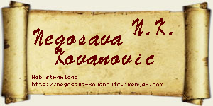 Negosava Kovanović vizit kartica